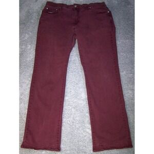 Levi's 505 Jeans Women's 34X30 (Tag 33) Red Stretch Straight Leg 5 Pocket